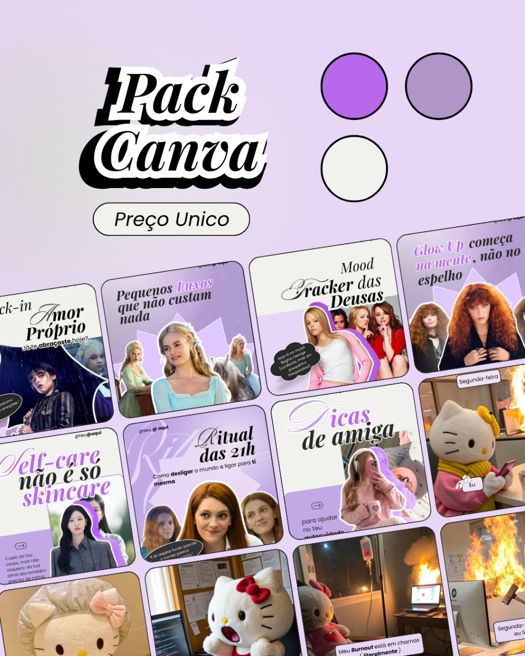 Packs do Canva - Lilás Girl